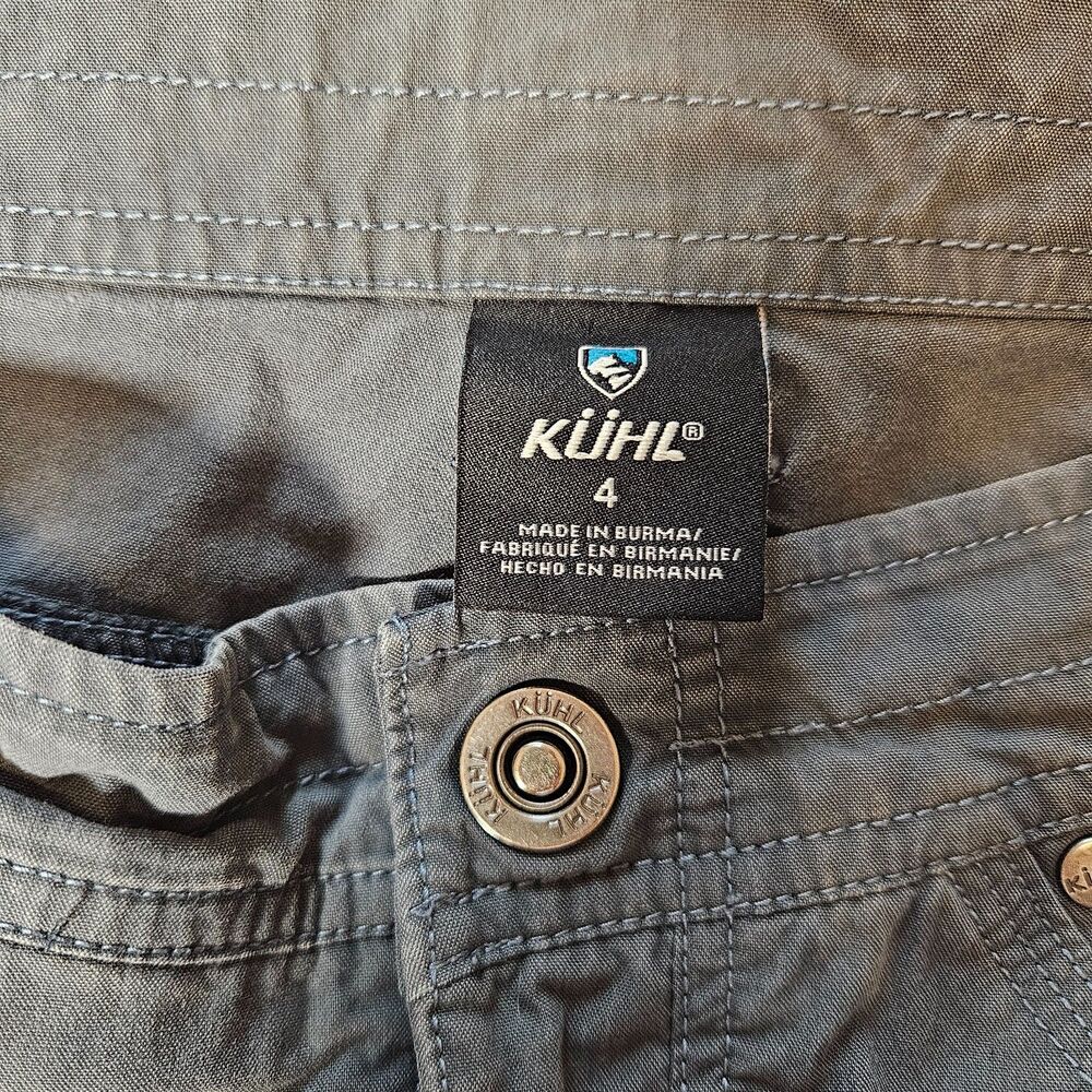 Kuhl womens hiking stretch pockets shorts womens 4 blue gray 6 pockets - Picture 4 of 9
